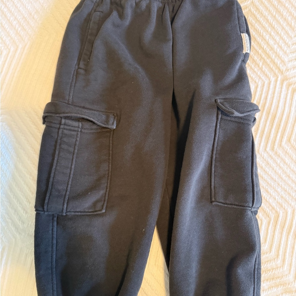 Zara Kids black Cargo Joggers
